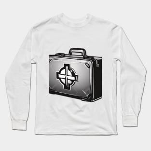 Stylish Monochrome Gamer Briefcase Design No. 791 Long Sleeve T-Shirt